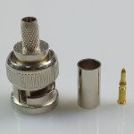 Разъём кабельный RG59 BNC папа, под обжим