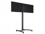 Мобильная стойка для 2-х ЖК-панелей 40-60", VESA 800x400, -5°+12°, до 2*50кг, черный