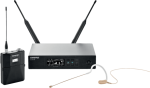 Беспроводная микрофонная система содержит передатчик QLXD1, головной микрофон MX153T и приемник QLXD4, P51 710 - 782 МГ