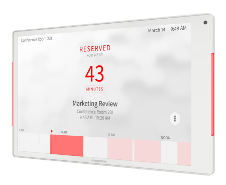 Сенсорная панель бронирования помещений 10,1", белого цвета