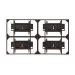 Система креплений для видеостены, 2х2 модуля, напольное исполнение. Без функции быстрого извлечения модуля