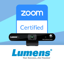 USB-камера для конференций от Lumens с разрешением 4K сертифицирована Zoom