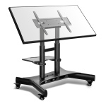 Стойка для дисплея с кронштейном 50"-83", мобильная, чёрная