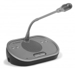 Дискуссионный пульт с микрофоном на короткой ножке, 300 мм., темный