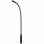 Кардиоидный конденсаторный микрофон на гибкой стойке типа «гусиная шея», с RF-защитой, LED индикатором и функцией приглушения, разъем 3 Pin Male XLR. Длина 480 мм. Цвет черный