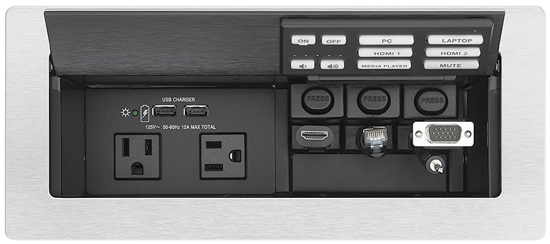 Extron NBP 1200C Лючок Cable Cubby с сетевой кнопочной панелью-06 Extron NBP 1200C Лючок Cable Cubby с сетевой кнопочной панелью-06
