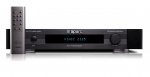 Стерео-усилитель (80 Вт - 8 Ом, 125 Вт - 4 Ом), 4 аналоговых входа, 3 коаксиальных цифровых входа SPDIF, управление с передней панели и пульта ДУ, 10 - 60кГц