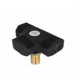 Трехэлементный конденсаторный микрофон для установки на поверхности стола с полукардиоидной характеристикой. С двухцветным halo-кольцом и сенсорным выключателем для дистанционного переключения от DSP. Цвет черный