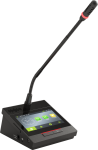 Беспроводной дискуссионный пульт председателя с сенсорным 4.3" экраном и съёмным микрофоном на гусиной шее 