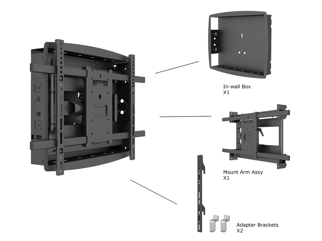 Multibrackets M6737 Настенное крепление для ЖК-панели 32-80 Multibrackets M6737 Настенное крепление для ЖК-панели 32-80