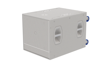 Среднеформатный пассивный кардиоидный сабвуфер, 18" + 15", 131 дБ SPL, 800 / 1600 Вт, 35 Гц – 100 Гц, разъем NL4, белый