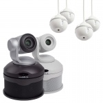 АВ-решение для переговорных комнат: поворотная камера ConferenceSHOT AV со встроенным динамиком, два потолочных микрофона EasyMic Ceiling MicPOD с эхоподавлением / 999-99950-201 (черная камера) 999-99950-201W (белая камера)