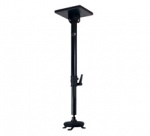 Потолочное универсальное крепление со средней регулируемой штангой для проектора LCD/DLP, нагрузка до 10 кг, цвет - черный.