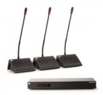 Комплект конференц-системы DIS 5900 Туровый #3: центральный блок DIS-CCU-E, 5 х пультов делегата DC 5980 P с микрофонами GM 5923, все необходимые кабели для подключения микрофонов + пластиковый туринговый кофр.