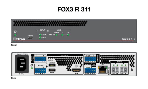 Extron FOX3 R 311 чертеж Extron FOX3 R 311 чертеж