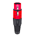 Разъём 3PIN XLR мама, пластик, красный