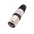 Разъём 3PIN XLR папа, чёрный