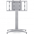 Напольная стойка для ЖК панели, от 55" до 65", VESA стандарт, с регулировкой крепления, 4 колеса, полка в комплекте, цвет серый