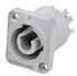Разъём питания панельный выходной 3-контактный, мама POWERCON, белый
